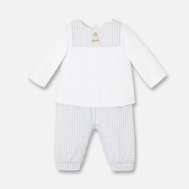 Ensemble brodé main