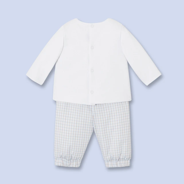 Ensemble brodé main