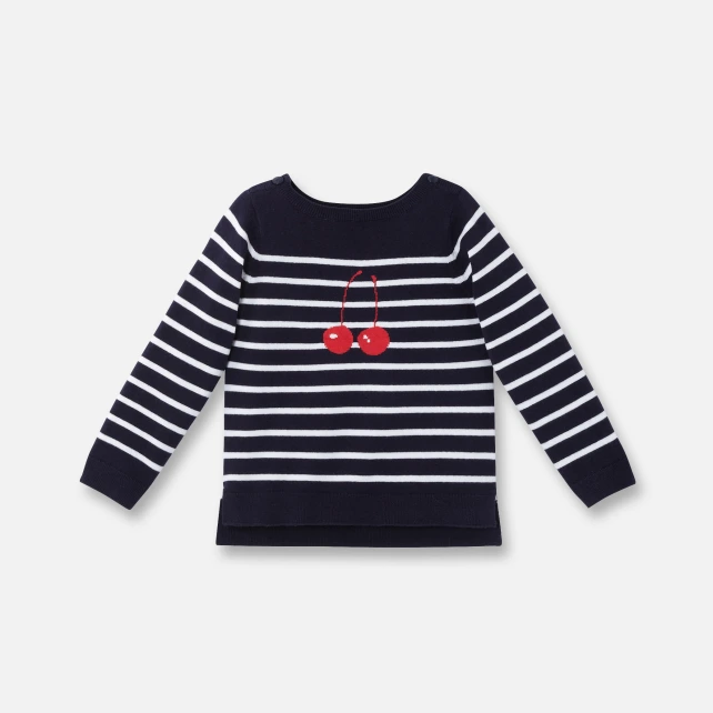 Pull en tricot rayé