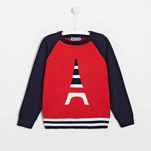 Pull enfant garçon Tour Eiffel