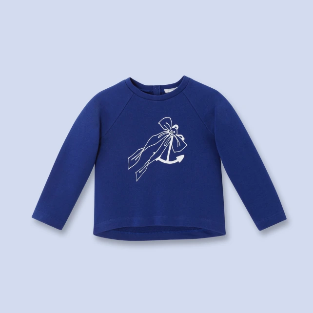 Sweat en molleton bleu