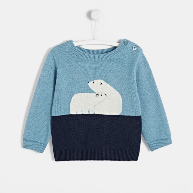 Pull bébé garçon Intarsia ours