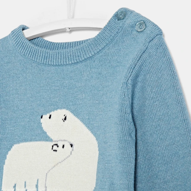 Pull bébé garçon Intarsia ours