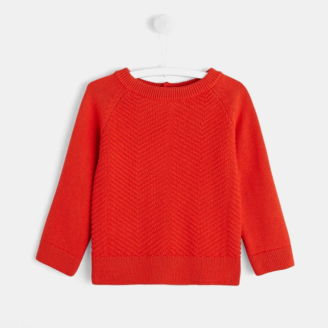 Pull bébé garçon maille zig-zag