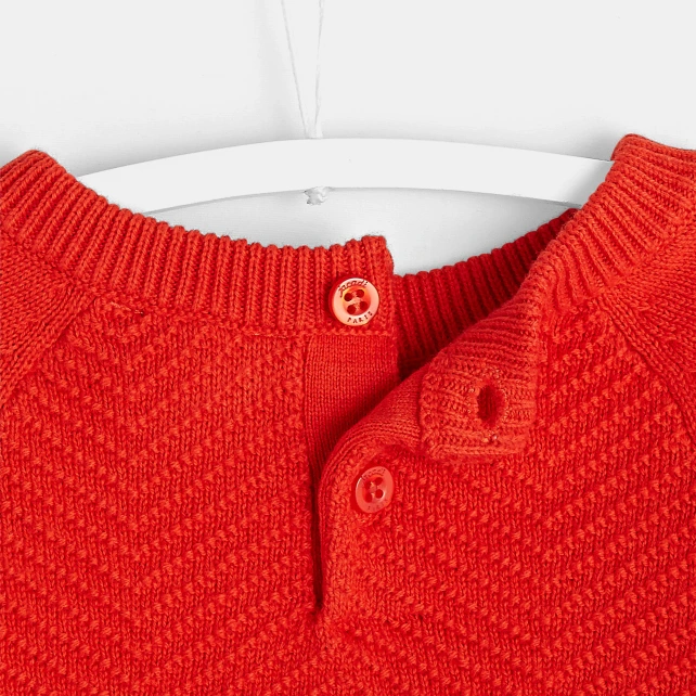 Pull bébé garçon maille zig-zag