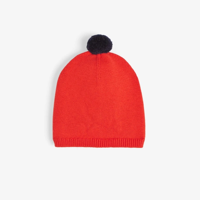 Bonnet bébé garçon à pompon