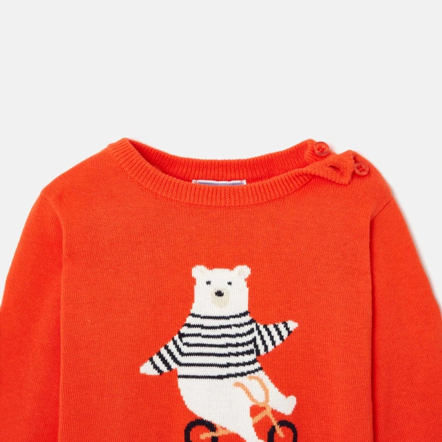 Pull bébé garçon intarsia ours
