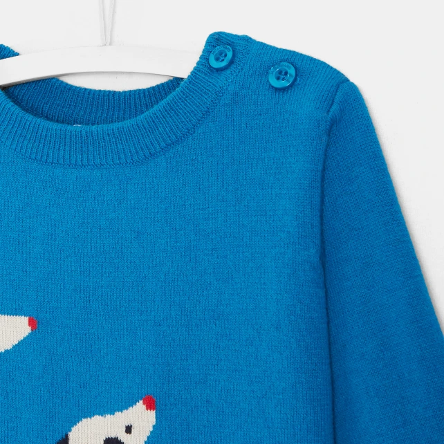 Pull bébé garçon Intarsia chiens