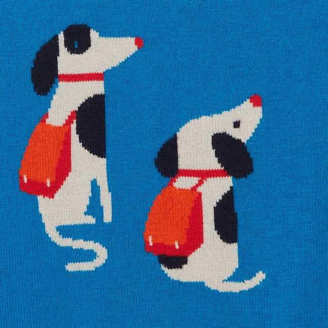 Pull bébé garçon Intarsia chiens