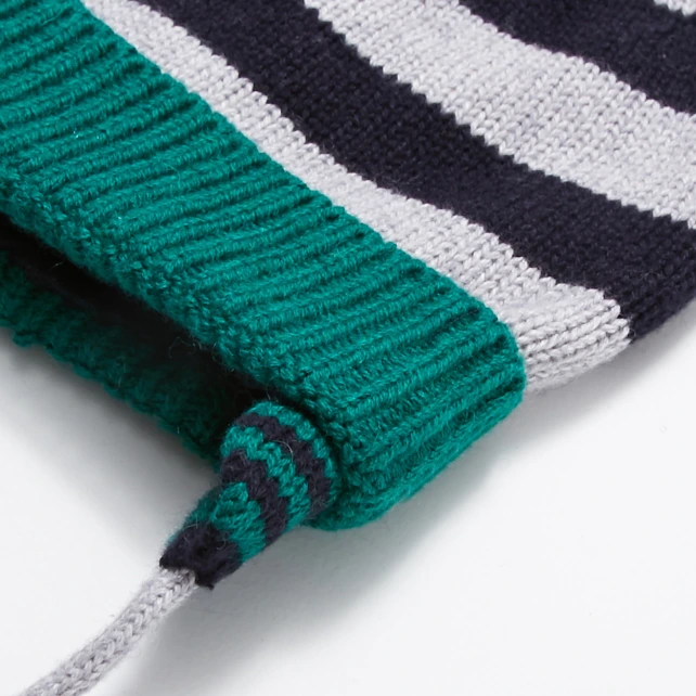 Bonnet rayé bébé garçon