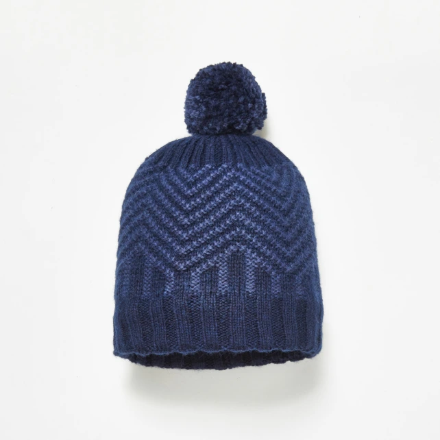 Bonnet uni à pompon