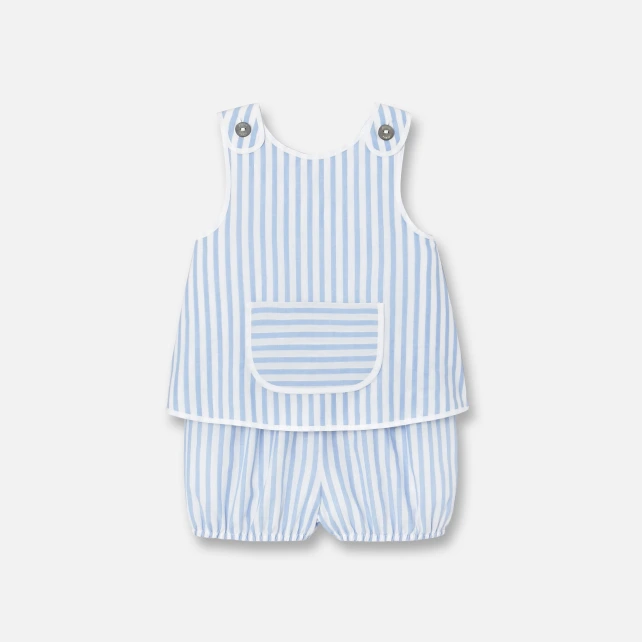 Ensemble en popeline rayée