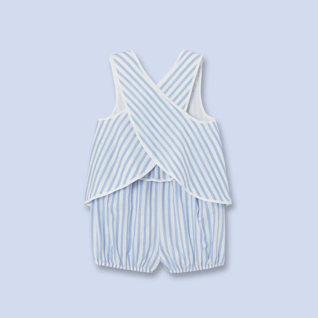 Ensemble en popeline rayée