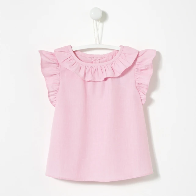 Blouse col collerette