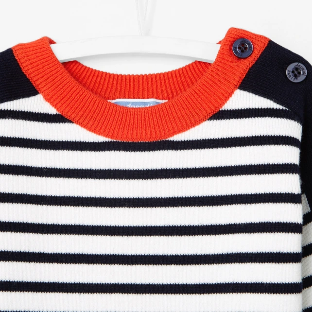 Pull bébé garçon esprit marinière