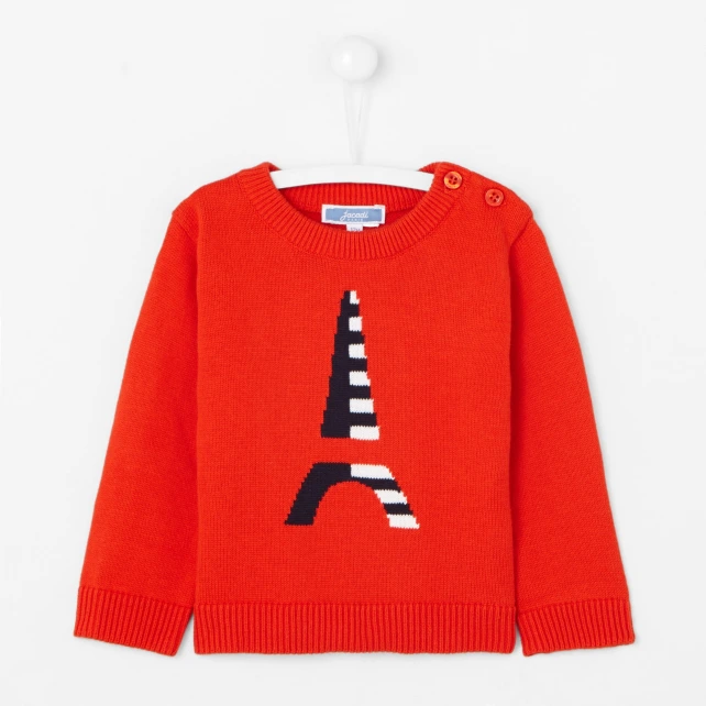Pull bébé garçon Intarsia Tour Eiffel
