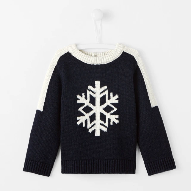 Pull bébé garçon motif flocon