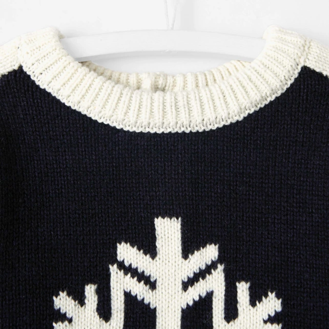 Pull bébé garçon motif flocon