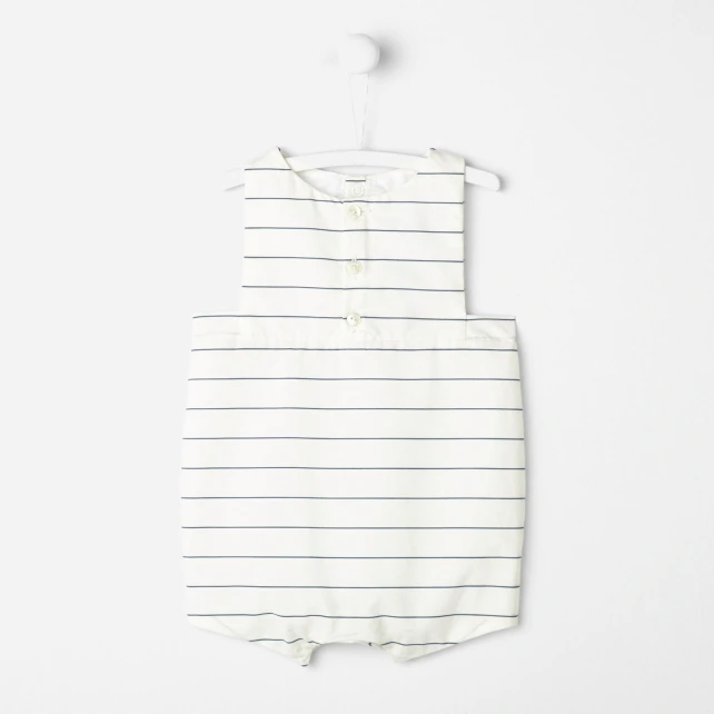 Combinaison courte bébé garçon rayée