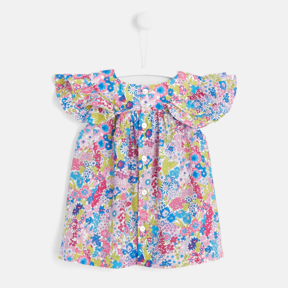 Blouse bébé fille en Liberty