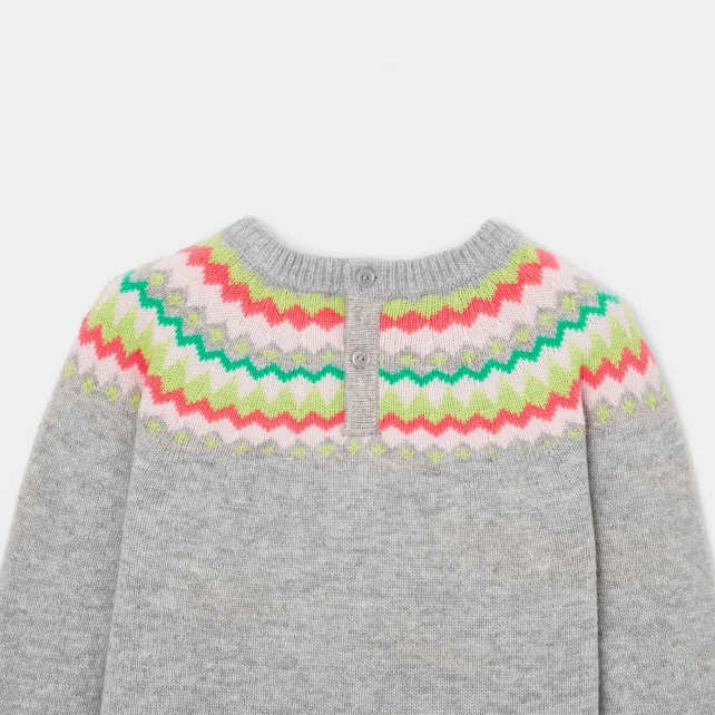 Pull en jacquard enfant fille