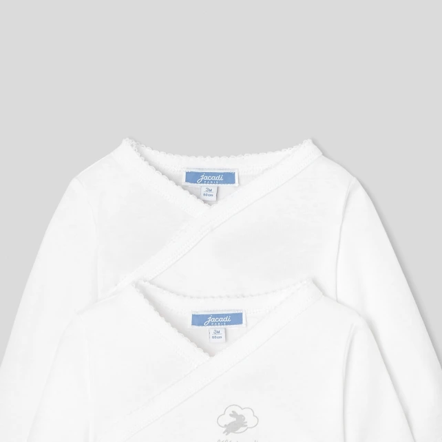 Lot de 2 bodies manches longues bébé 