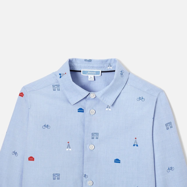 Chemise enfant garçon motifs parisiens