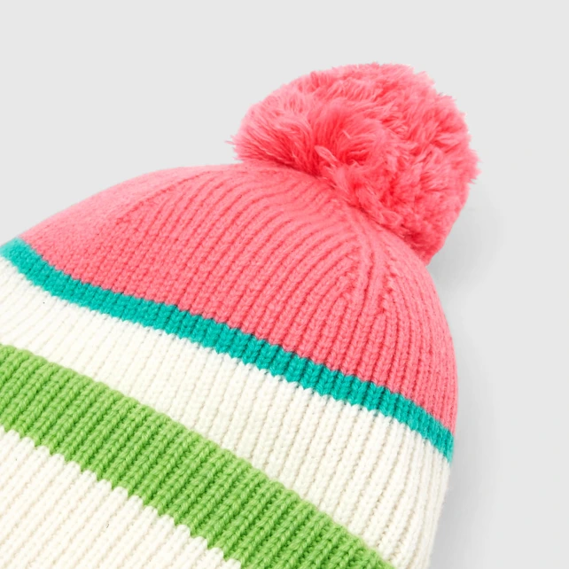 Bonnet color block enfant fille
