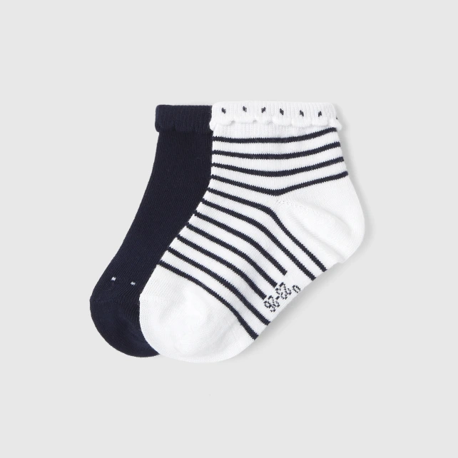 Duo de chaussettes hautes enfant fille