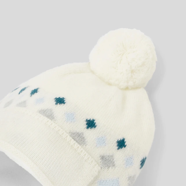 Bonnet bébé garçon jacquard fantaisie