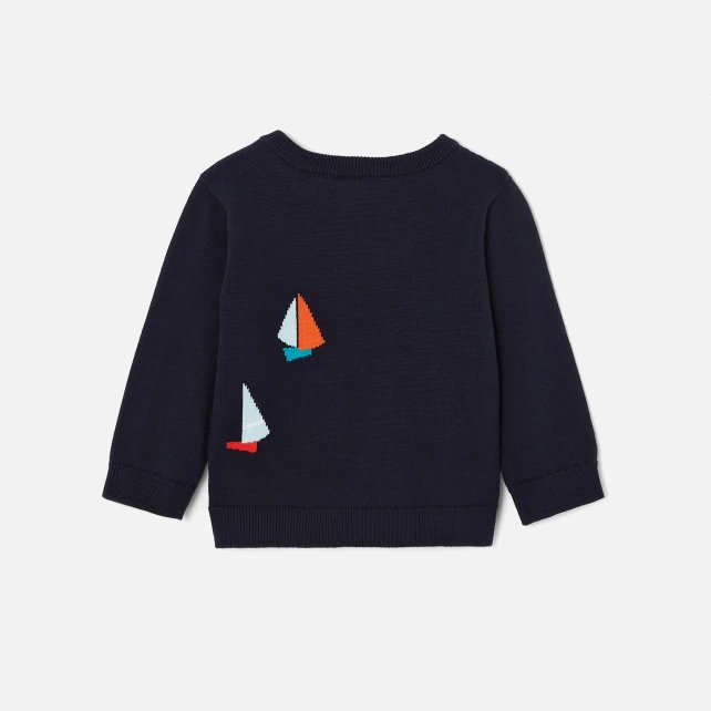 Pull bébé garçon Intarsia bateaux