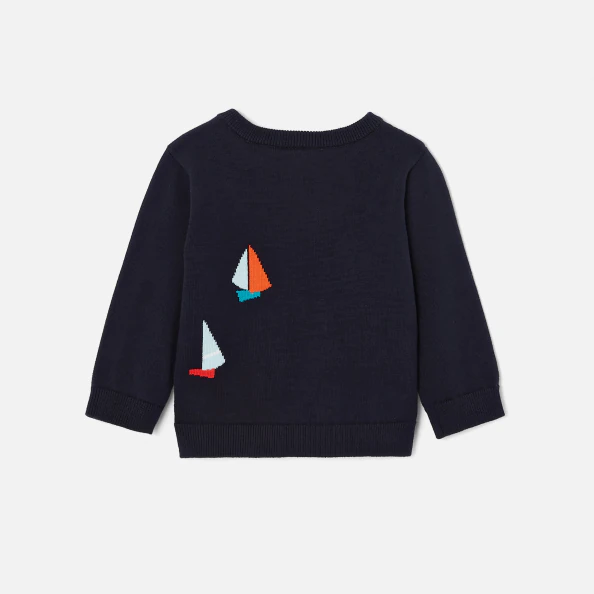 Pull bébé garçon Intarsia bateaux