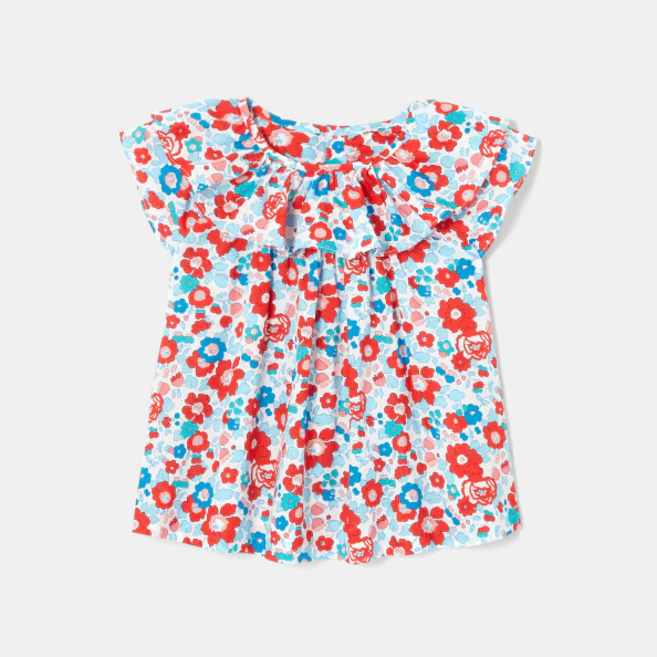 Blouse bébé fille en tissu Liberty