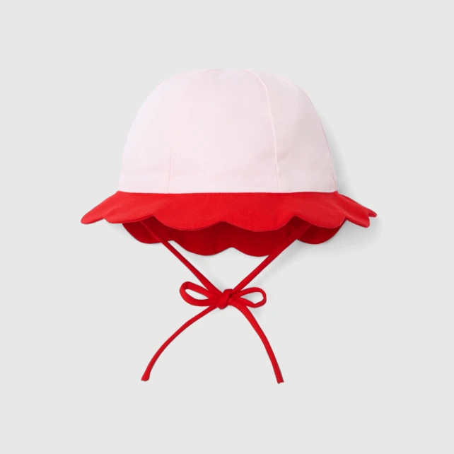 Chapeau bébé fille en piqué de coton
