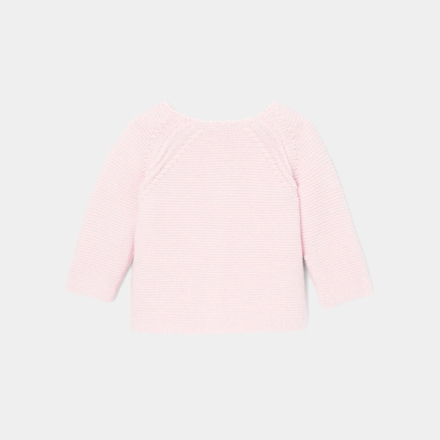 Cardigan bébé fille en point mousse