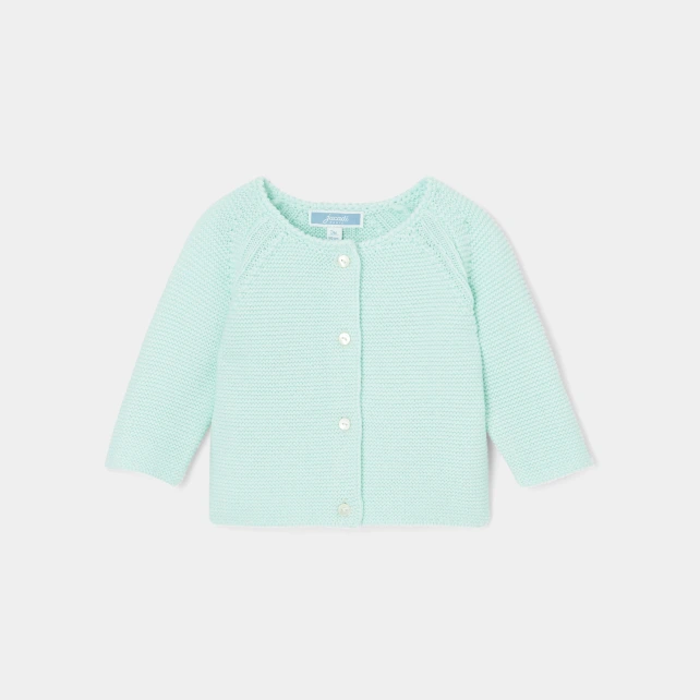Cardigan bébé en point mousse
