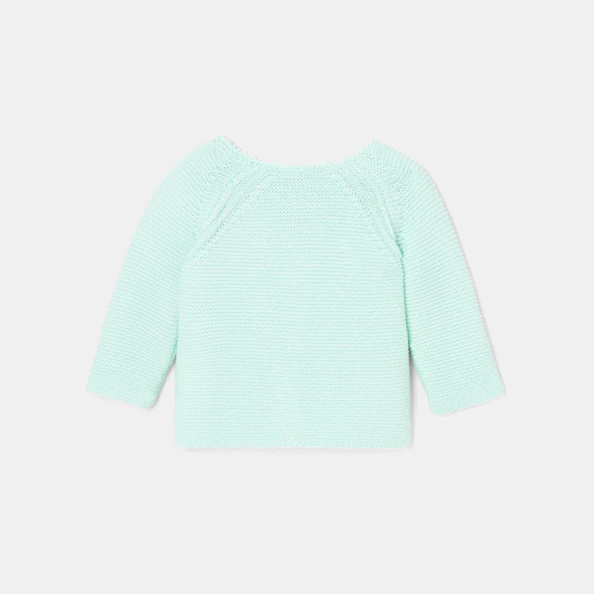 Cardigan bébé en point mousse