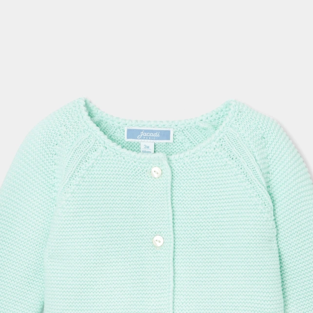 Cardigan bébé en point mousse