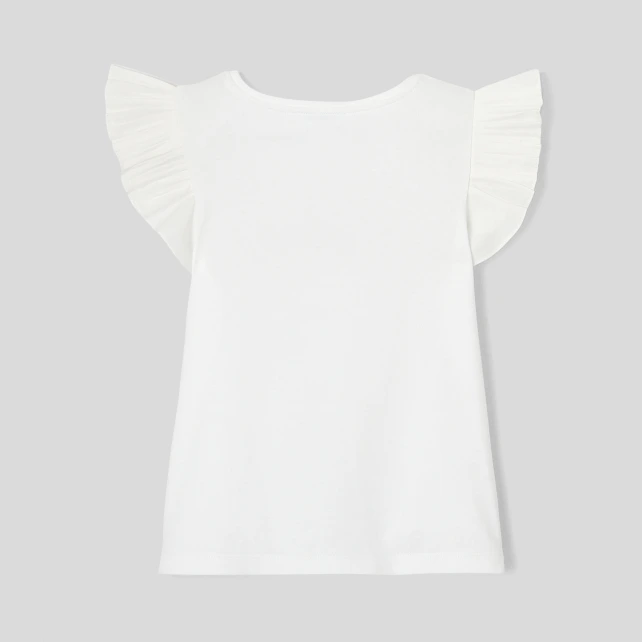 T-shirt enfant fille manches volantées