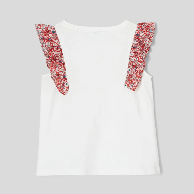 T-shirt enfant fille manches volantées