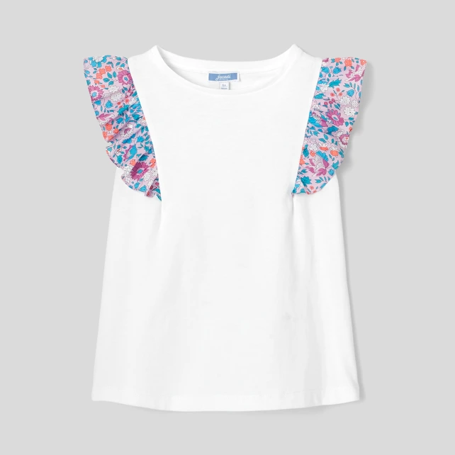 T-shirt enfant fille manches Liberty