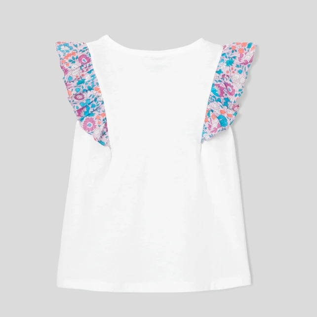 T-shirt enfant fille manches Liberty