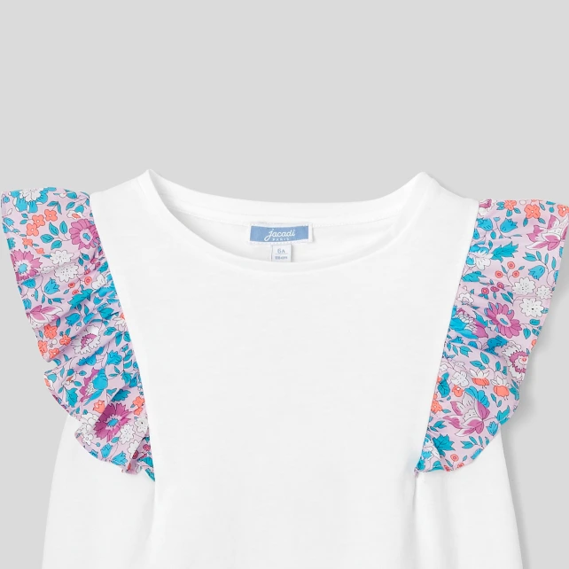T-shirt enfant fille manches Liberty