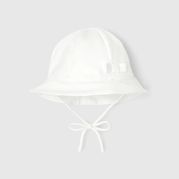 Chapeau bébé fille en piqué de coton