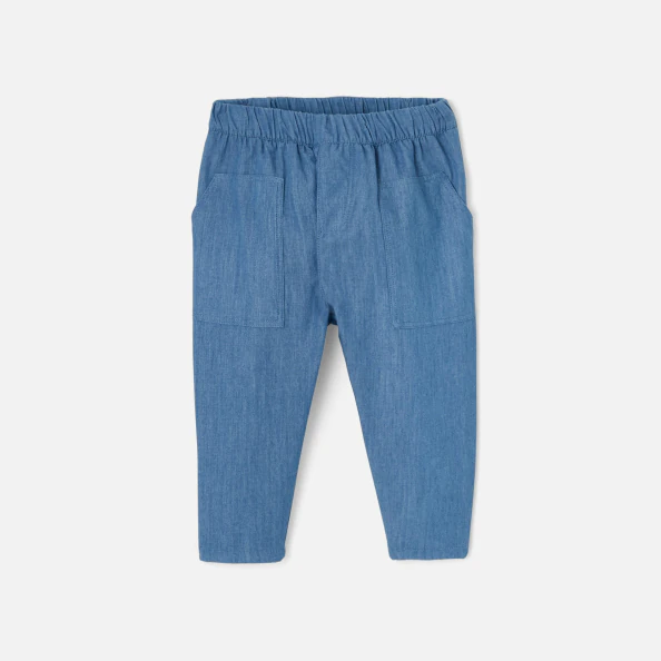 Pantalon bébé garçon en chambray