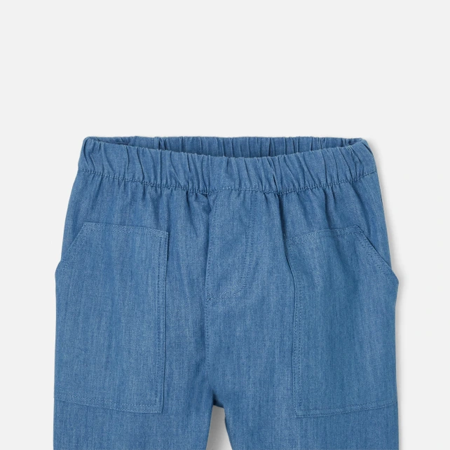 Pantalon bébé garçon en chambray