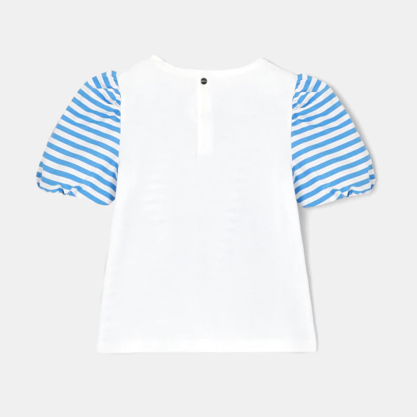 T-shirt enfant fille bi-matière