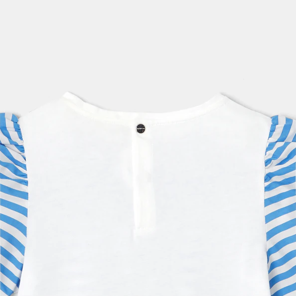T-shirt enfant fille bi-matière