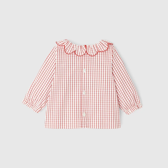 Blouse bébé fille à carreaux