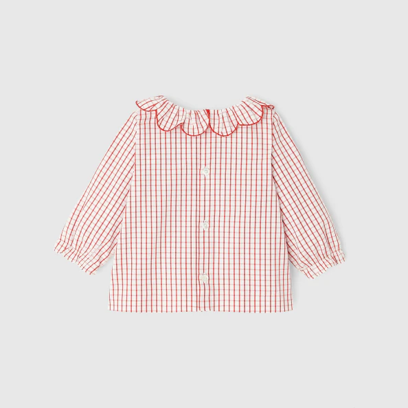Blouse bébé fille à carreaux